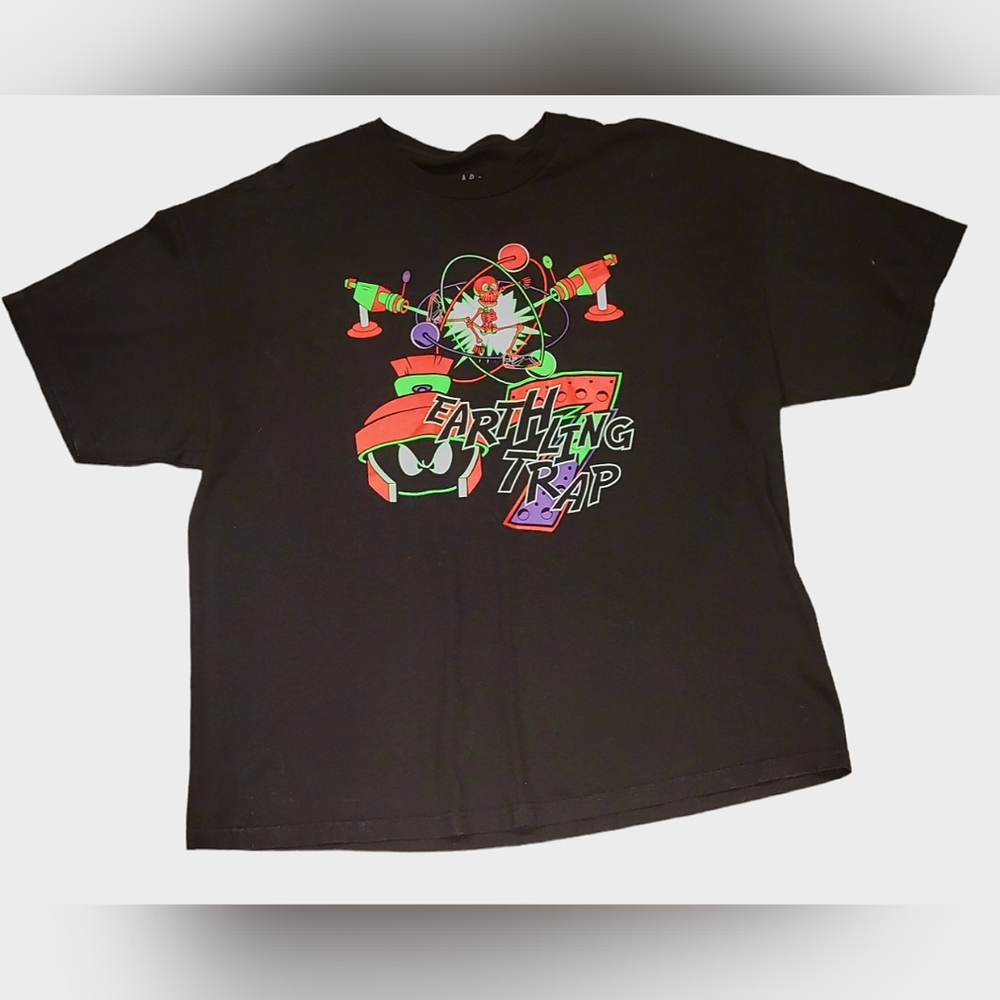 Marvin Martian Looney Tunes Earthling Trap Black 3X Tshirt.